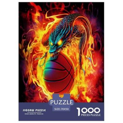 Basketball Puzzle 1000 Teile Schwer Puzzle Spielzeug Pädagogisches Spiel Impossible Herausforderungsspielzeug Für Erwachsene Und Kinder in Bewährter 70x50cm/1000pcs von ChengzeTCo